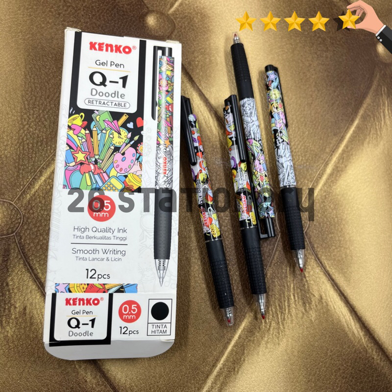 

Pulpen kenko gel pen Q1 / hitam