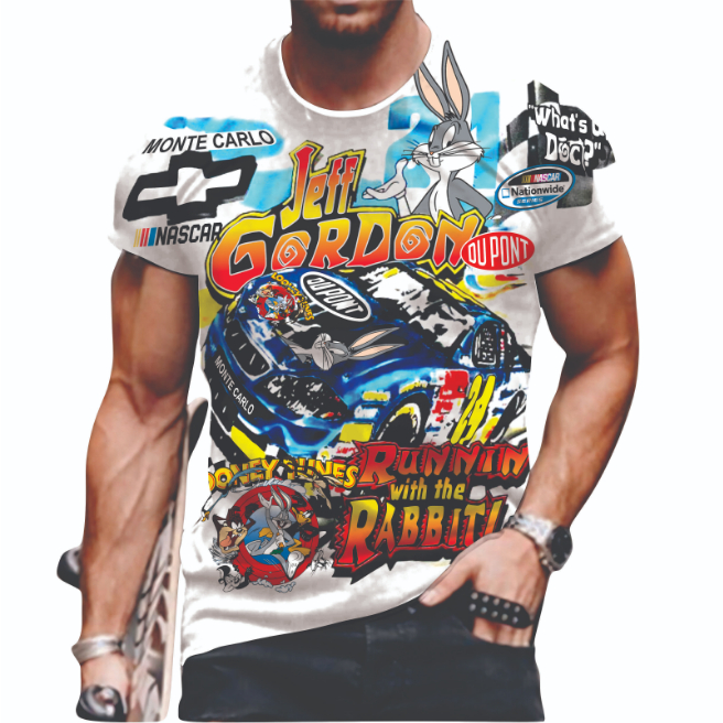 KAOS TAG THAILAND JEFF GORDON NASCAR 01 AOP (ALL OF PRINT) | KAOS CARTOON KARTUN ANIME KOMIK COMIC F