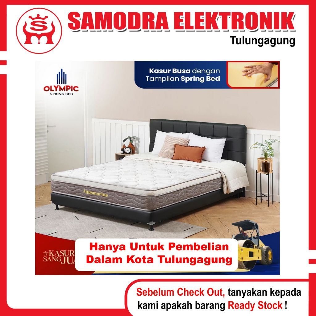 Kasur Busa OLYMPIC Aquamarine Ukuran 120x200, 160x200, 180x200
