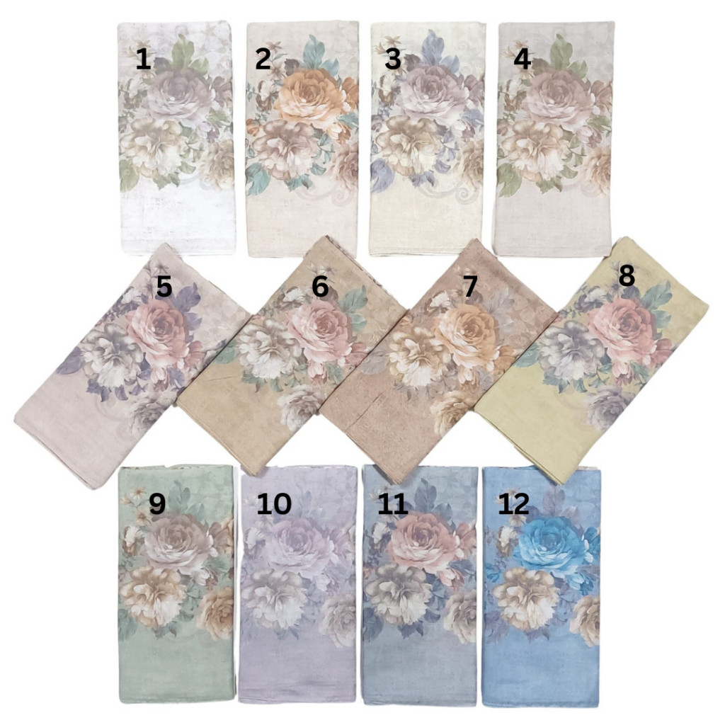 NAIDA Series Miss Color Voile Scarf Ultrafine Polyspun - Hijab Size 120*120 cm-Hijab + Plastic