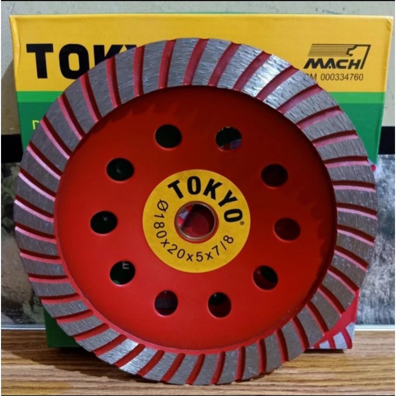 Mata Gerinda Beton Diamond Cup Grinding Wheel 7" TOKYO TURBO 7 inch 7 in  Tajam Awet Dmx marmer gran