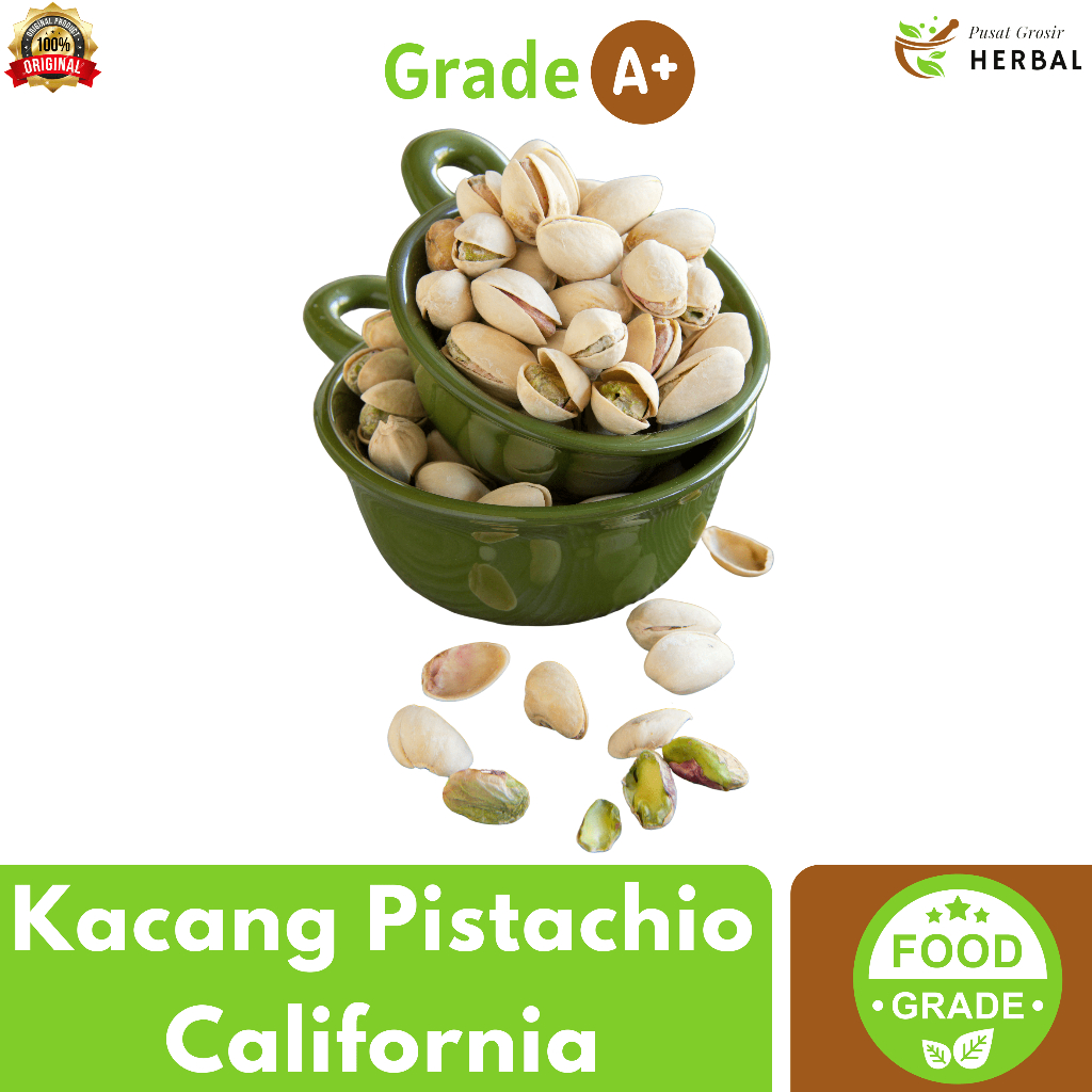 

Kacang Arab Pistacio Pistachio Panggang Roasted 500 Gram / Kacang Ketawa Fustuk Arab Oleh Haji Umroh