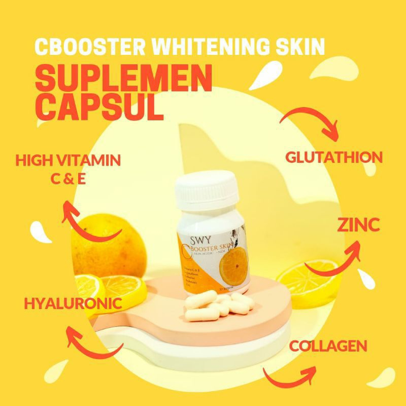 Cbooster suplement pemutih kulit badan isi 30 kapsul