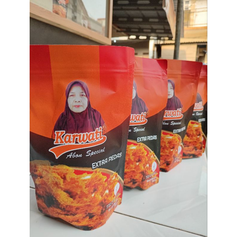

Abon Ayam Karwati Extra Pedas pouch / Abon ayam / temen makan / Temen Makan Nasi