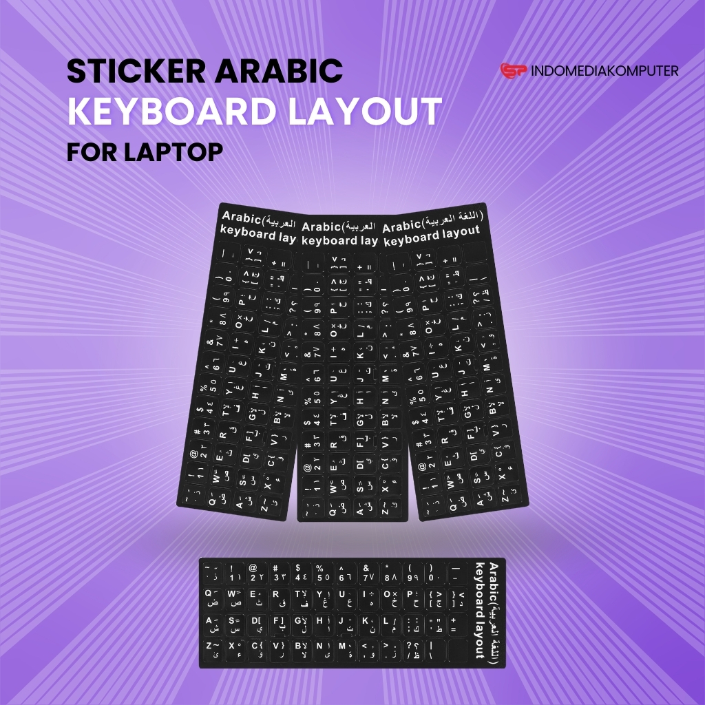 STICKER ARABIC KEYBOARD LAYOUT FOR LAPTOP