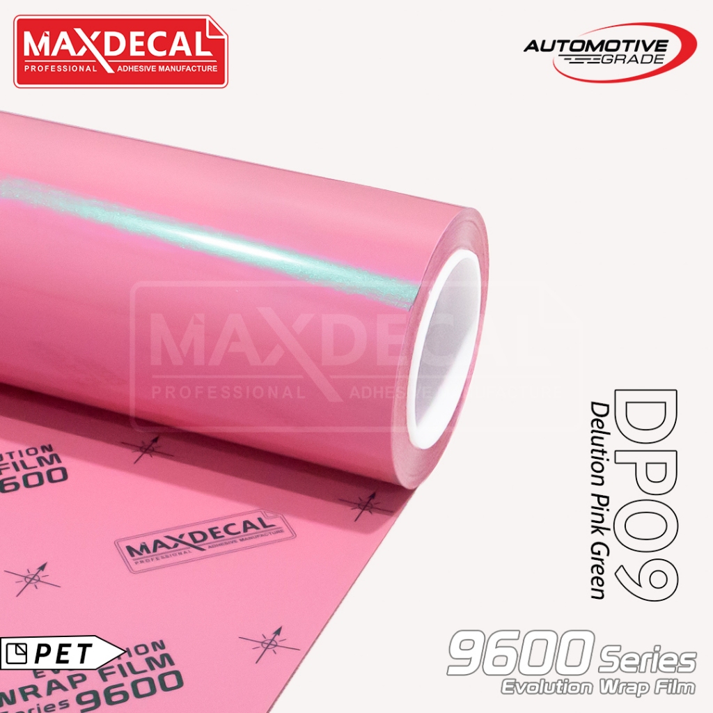 MAXDECAL 9600 DP09 GREEN DELUTION PINK Premium Car Wrap Lembayung
