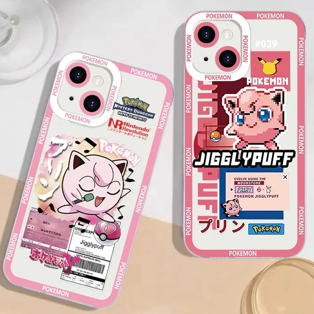 Jigglypuff Ditto Pokemon Anime Transparent Phone Case For ITEL VISION 1 PRO P55 P40 S23 A70 A49 A27 A26 Angel Eyes