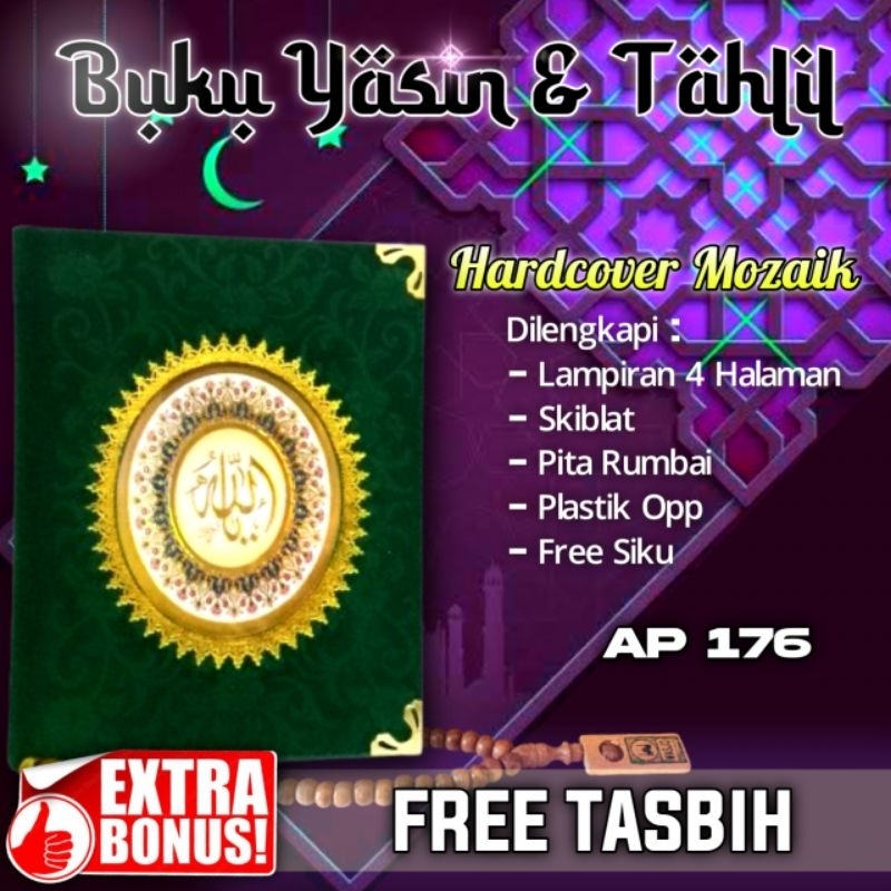Cetak Buku Yasin dan Tahlil Hardcover Gratis Tasbih