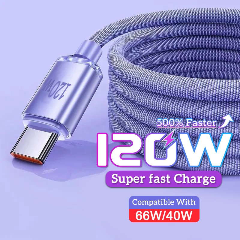 [COD]120W USB Fast Charging Cable Type c To Tipe C PD Micro Usb FOR Ios Lightning Android Cable Data