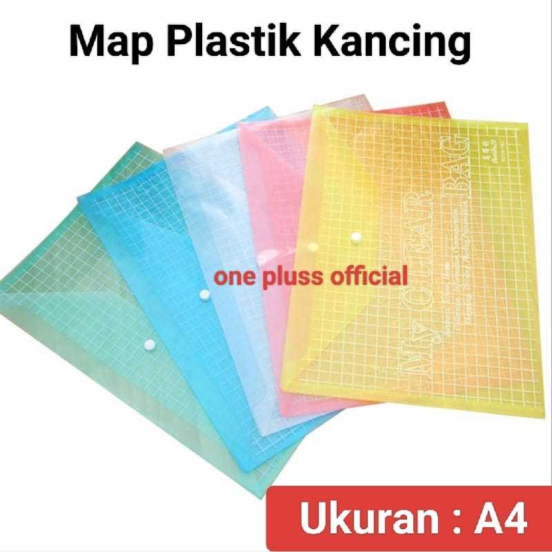 

Map Plastik Kancing Ukuran A4 bahan bagus