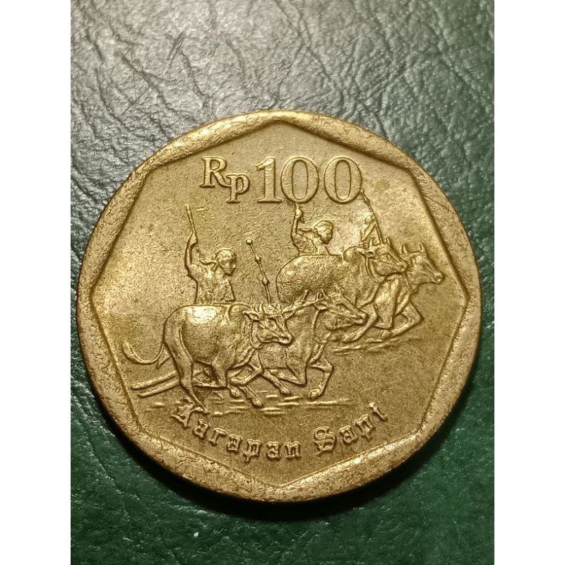 Koin Indonesia 100 rupiah karapan sapi Tahun 1991