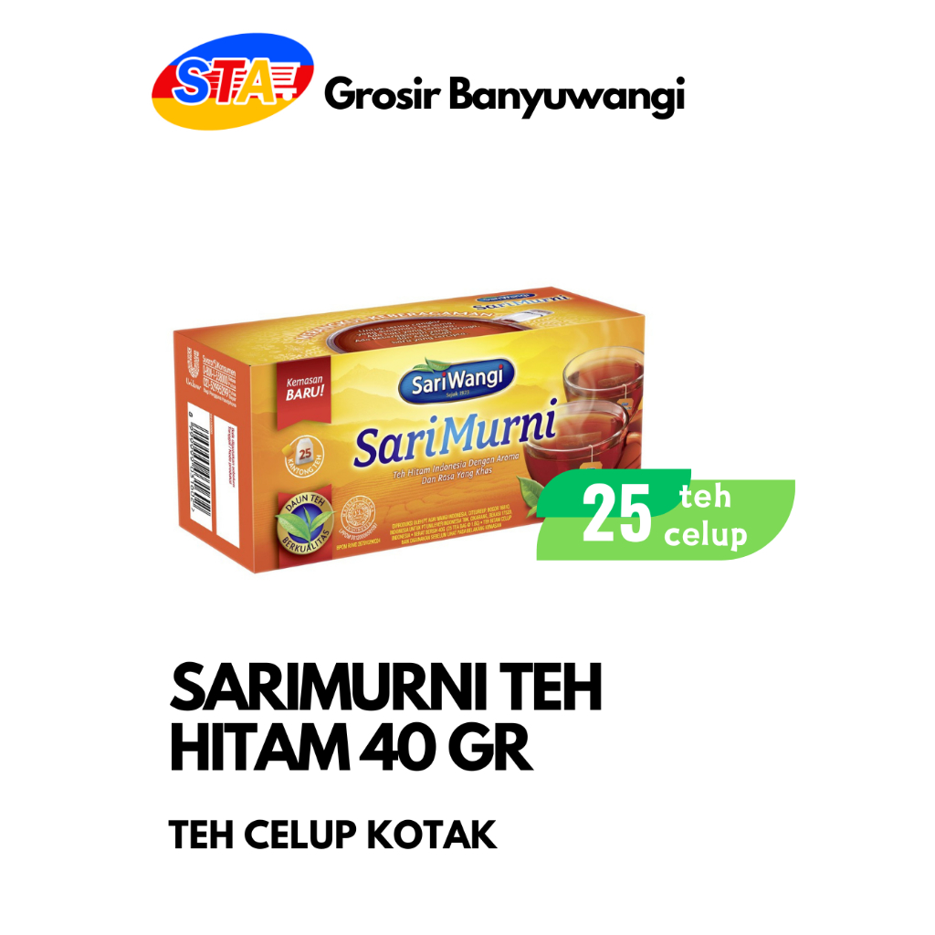 

[JATIM] SARIMURNI TEH HITAM 25 BAG | TEH CELUP KOTAK