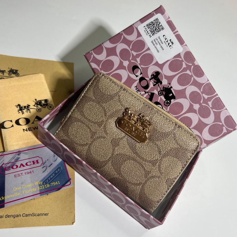 ART O58J DOMPET COACH DOMPET MINI Box Dan Dustbag fakebill DOMPET uang COACH magnet bukan dompet kar