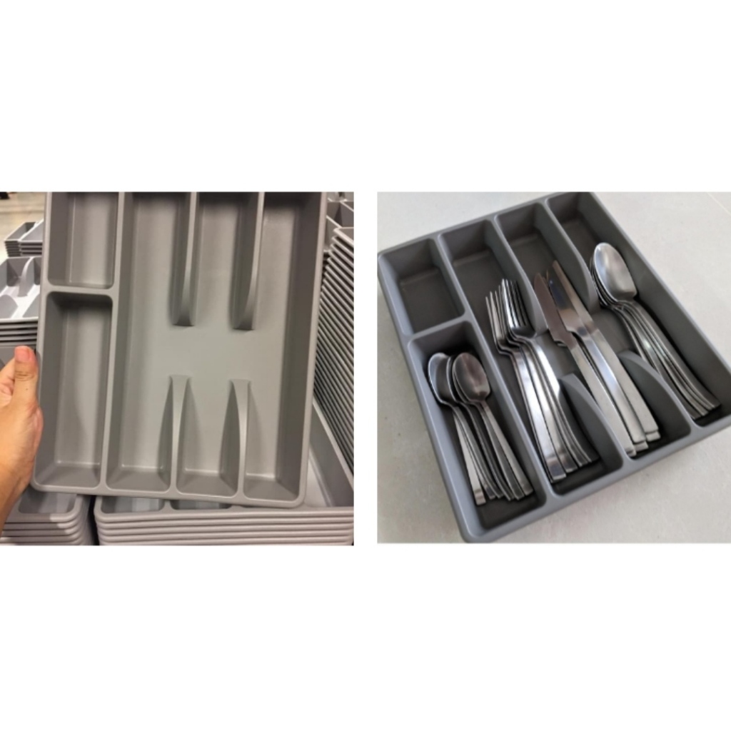 RAK TRAY PENYIMPANAN SENDOK GARPU CUTLERY BOX PLASTIK SEKAT