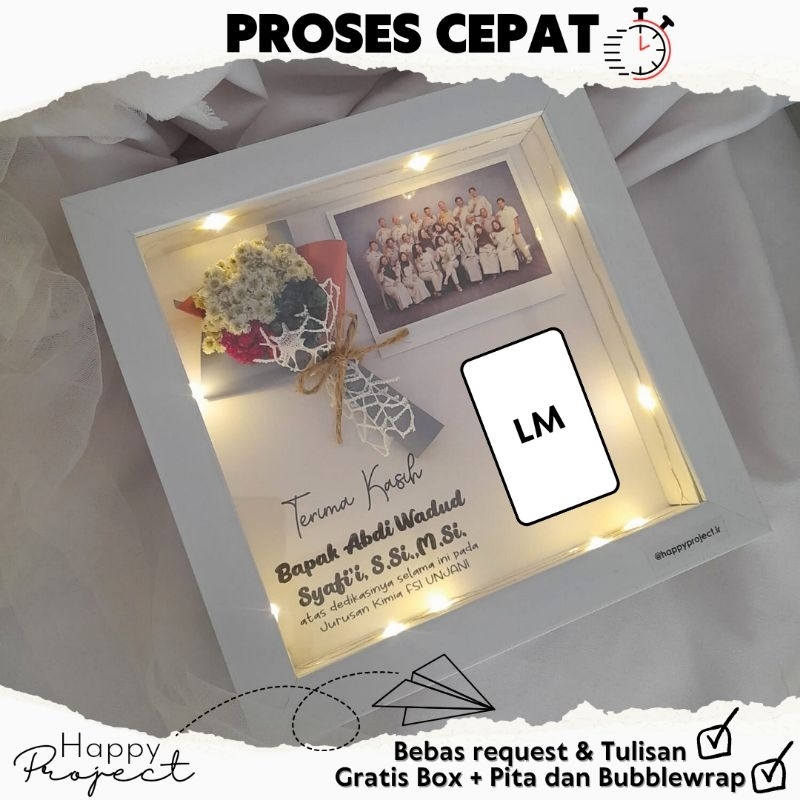 3D Frame untuk LM | KADO | KADO UNIK | KADO ULANG TAHUN WISUDA WEDDING HARI GURU