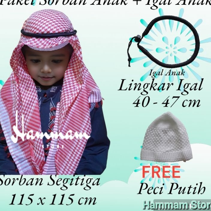 READY STOK Igal Sorban Anak  Ikat Sorban  Igal Arab  Igal Anak  Igal Bayi