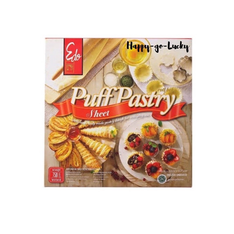 

Langsung dibeli Edo Frozen Puff Pastry Sheet 75gr isi 1 lbr