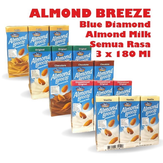 

Serbuu Blue Diamond Almond Breeze Almond Milk Susu Almond 3 x 18 ml Semua Rasa