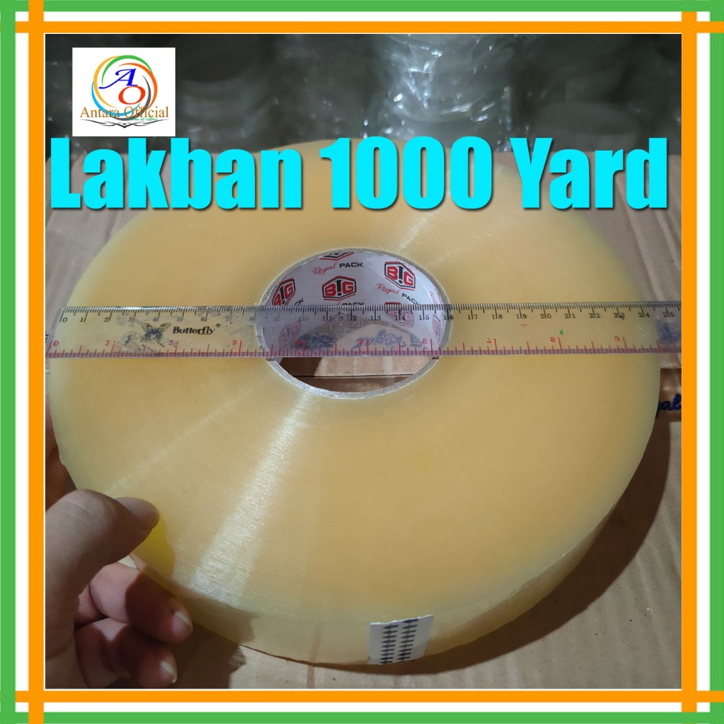 

Lakban 1000 yard Jumbo 45mm x 1000 yard Bening 45 Micron Super Kuat
