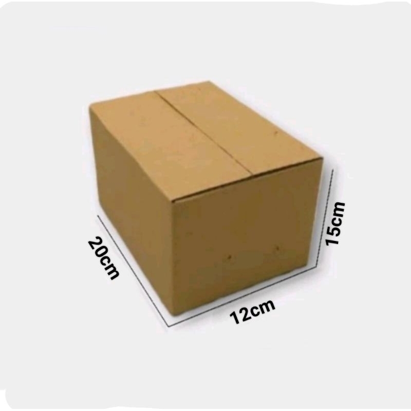 

Kardus box Uk 20x12x15 cm single wall polos