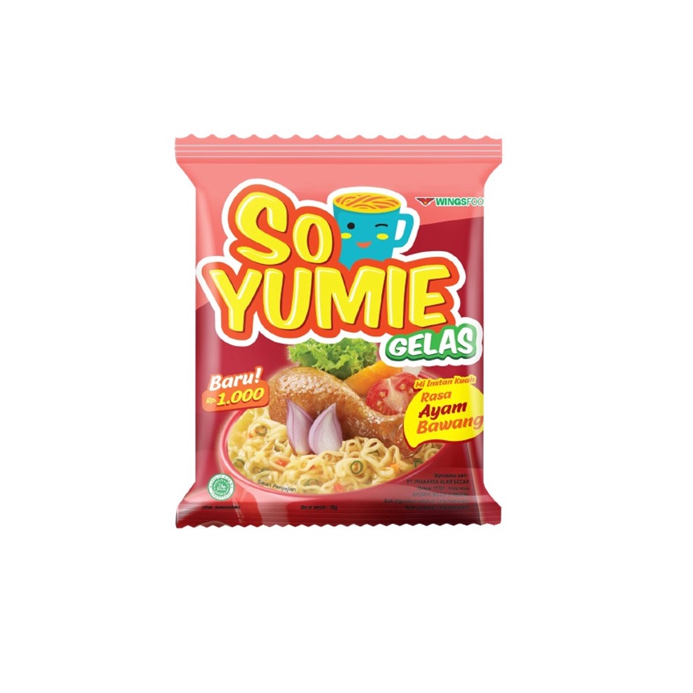 

Paket Hemat So Yumie Mie Gelas Ayam Bawang 3 gr isi 1 pcs