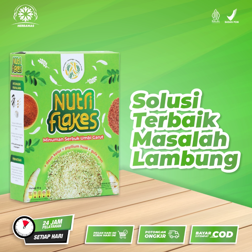 Silahkan Beli Nutriflakes Original Sereal Umbi Garut  Daun Kelor  Solusi Terbaik Atasi Asam Lambung Magh Akut Diabetes Makanan Diet Tingkatkan Antibody Imunitas Mengontrol Kolesterol Mengontrol Gula Darah Obat Asam Lambung Obat Magh Obat Gerd