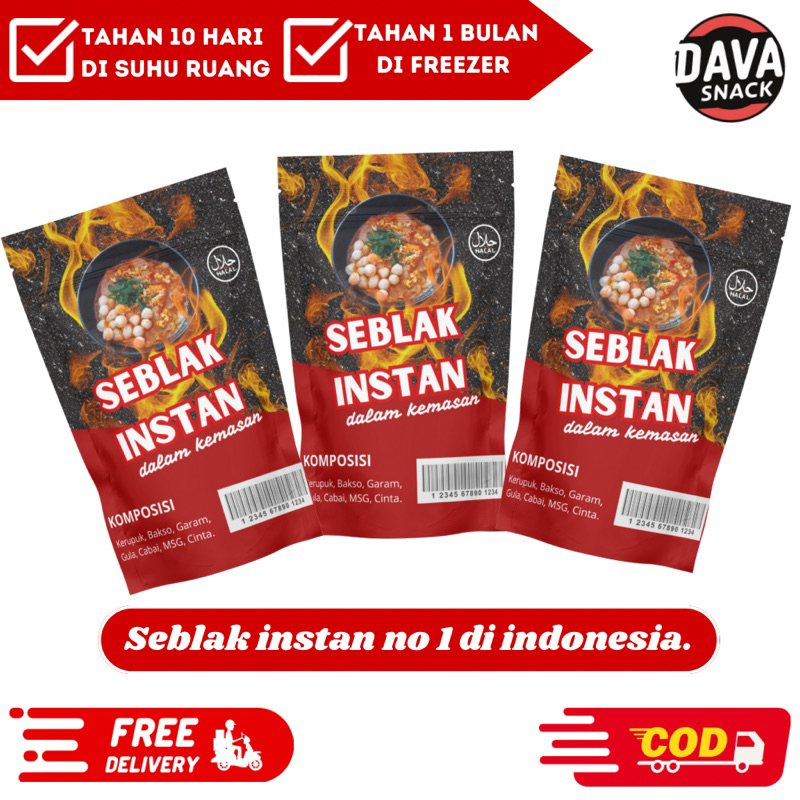 

Seblak Instan Komplit Termurah Dava Snack