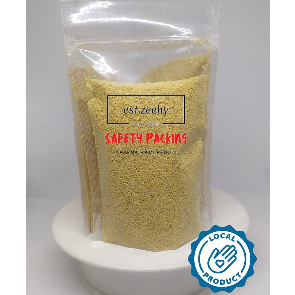 

Deal Now BIJI KUNYIT JEWAWUT SEKOI FOXTAIL MILLET BAHAN OLAHAN KEMASAN REPACK 25 GR
