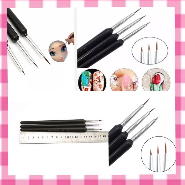 

Super Luar Biasa kuas lukis cake food painting brush kuas nail art isi 3