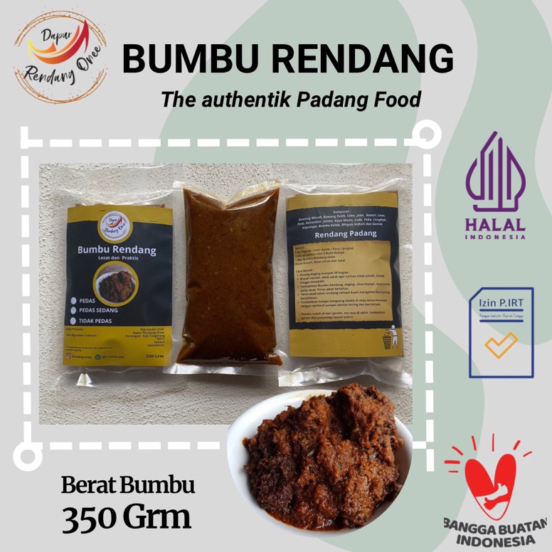 

Official Shop Bumbu RENDANG Asli Padang untuk 1 Kg Daging 35grm