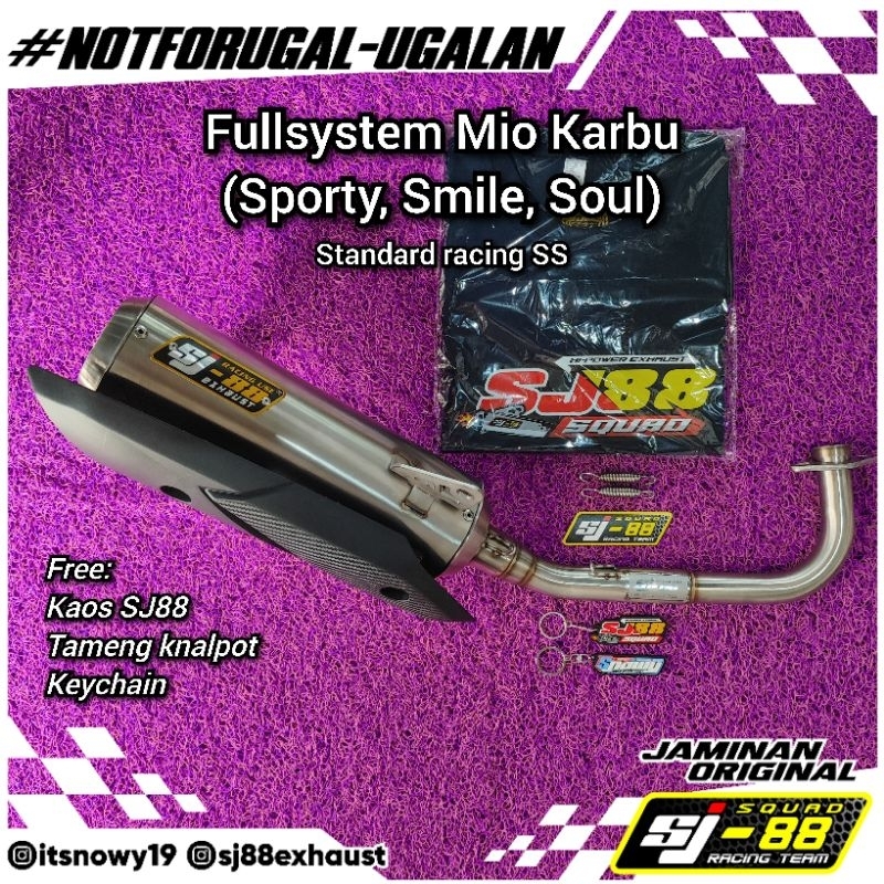 Knalpot SJ88 Mio Sporty Mio Smile Mio Soul Std Racing