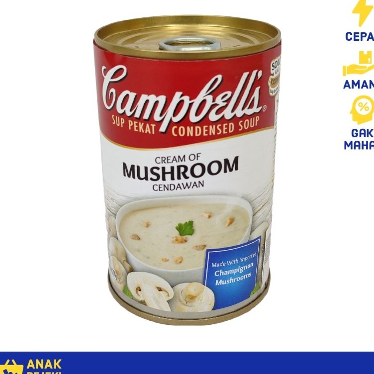 

Produk terbaru Campbell Cream of Mushroom 35gr Sup Krim Jamur Campbells USA