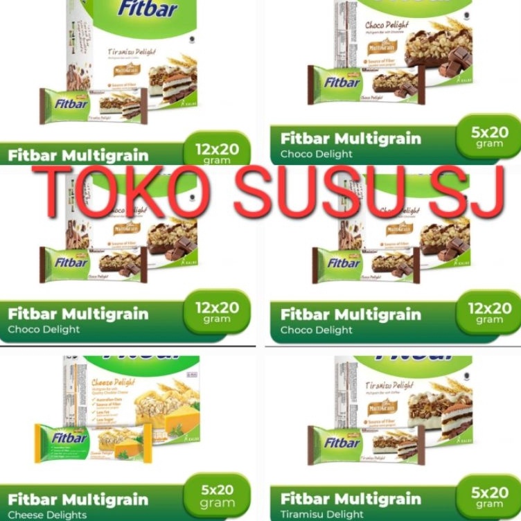 

Spesial Promo FITBAR MULTIGRAIN 5 12 X 2 G TIRAMISU FRUITS CHOCO CHEESE DELIGHTFIT BAR1 box isi 12 pcs 5 pcs5 pcs12pcs5pcsKEJUCOKLATBUAH1 dus