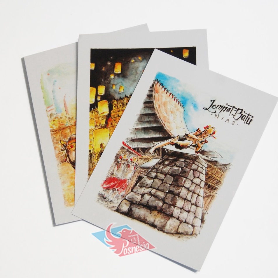 

Super Sale Kartu pos Postcard Indonesian Festival series