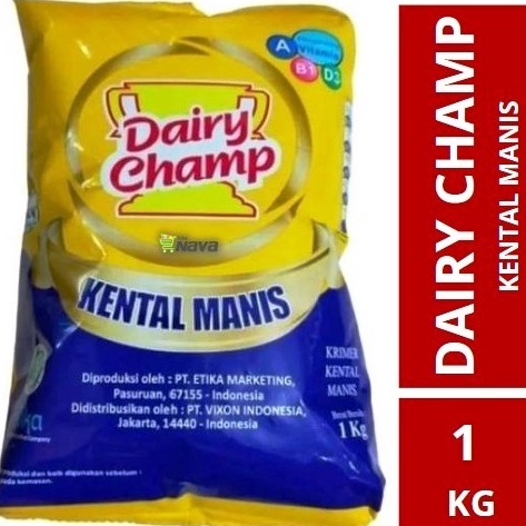 

Produk Terbaik Susu Krimer Kental Manis SKM Dairy Champ 1Kg