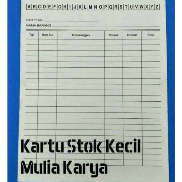 

Grosir Murah Kartu stok kecil putih stock card isi 5 lembar