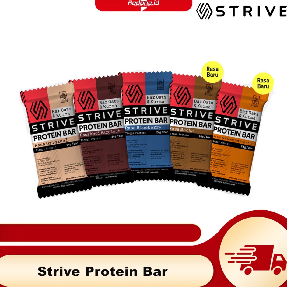 

Buruan Dapetin Strive Protein Bar 24gram BPOM Halal