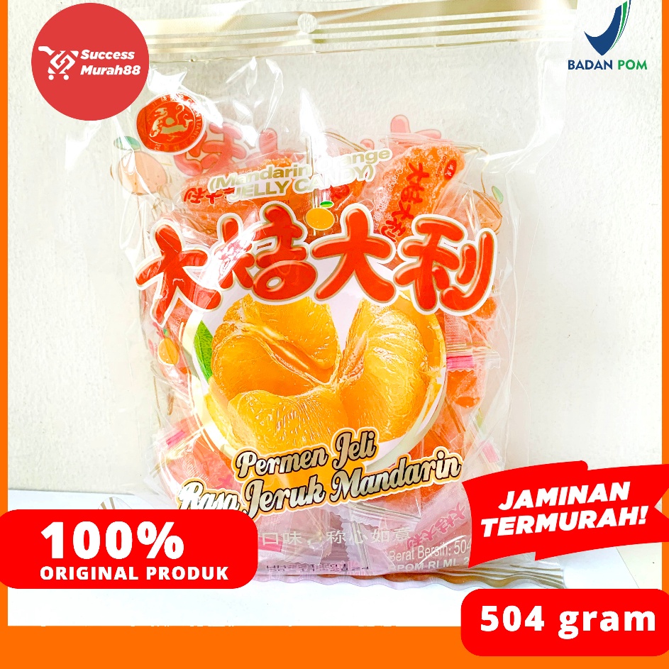 

Mau JELI JERUK PERMEN 54GR MANDARIN ORANGE JELLY CANDY CHEN LIANG JI
