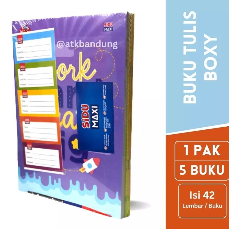 

Penawaran Terpopuler PERPAK Buku Tulis SIDU 42 Lembar Maxi B5 Boxy 1 Pak 5 Buku