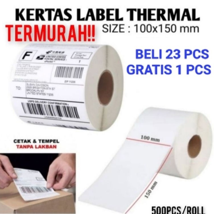 

Dijamin Murah LABEL STICKER THERMAL 1x15MMx5pcs Roll alas kertas Sheet alas plastik Beli 23 1pcs