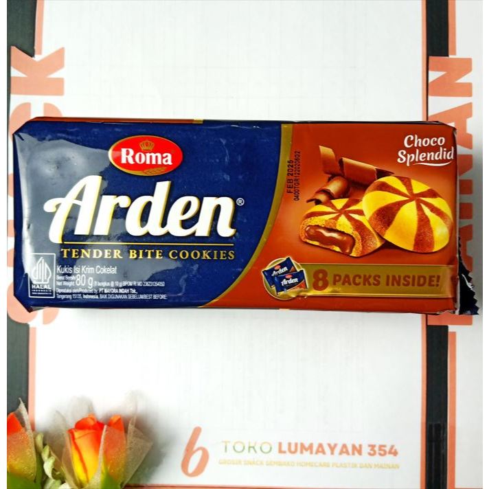 

Roma Arden choco splendid kukis isi krim cokelat Family pack isi 8 pcs x 10 gram