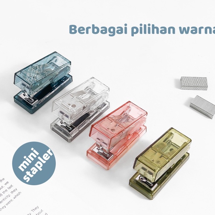 

Obral Puas Stapler Transparan Siswa Terompet Mini Stapler Genggam Mesin Jilid Portabel Kuku Stapler Sederhana Kantor