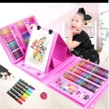 

Crayon set 208 gambar anak pensil warna cat air