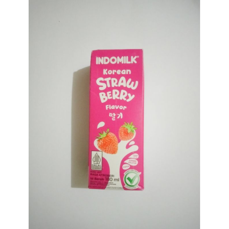 

susu indomilk rasa Korean strawberry 180ml