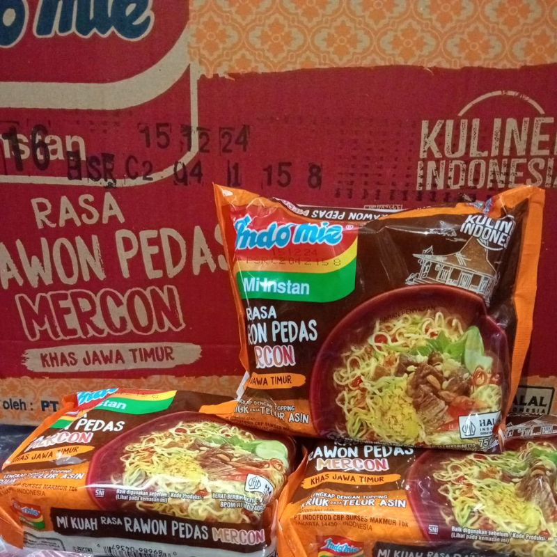 

Indomie Rawon pedas mercon 75g