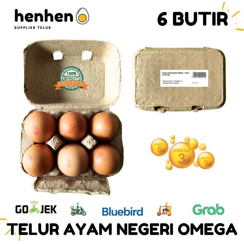 

TELUR AYAM NEGERI OMEGA ORGANIK PER BOX = 6 BUTIR HENMART