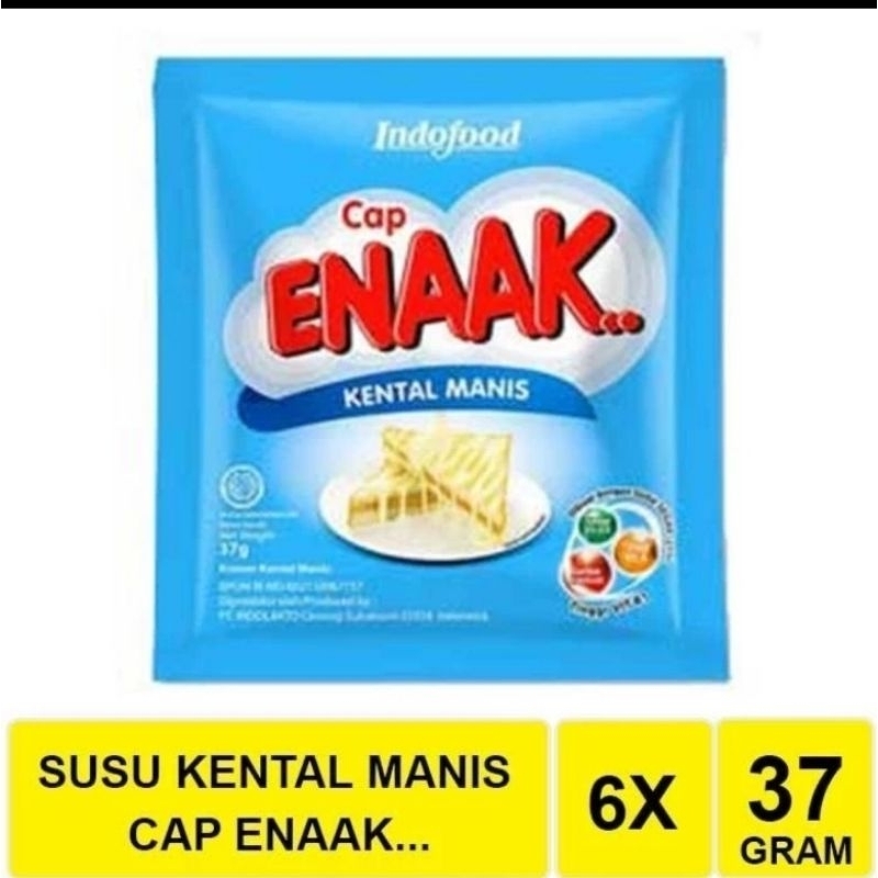 

SUSU ENAK KENTAL MANIS CAP ENAK 37gr 1 renceng isi 6pcs