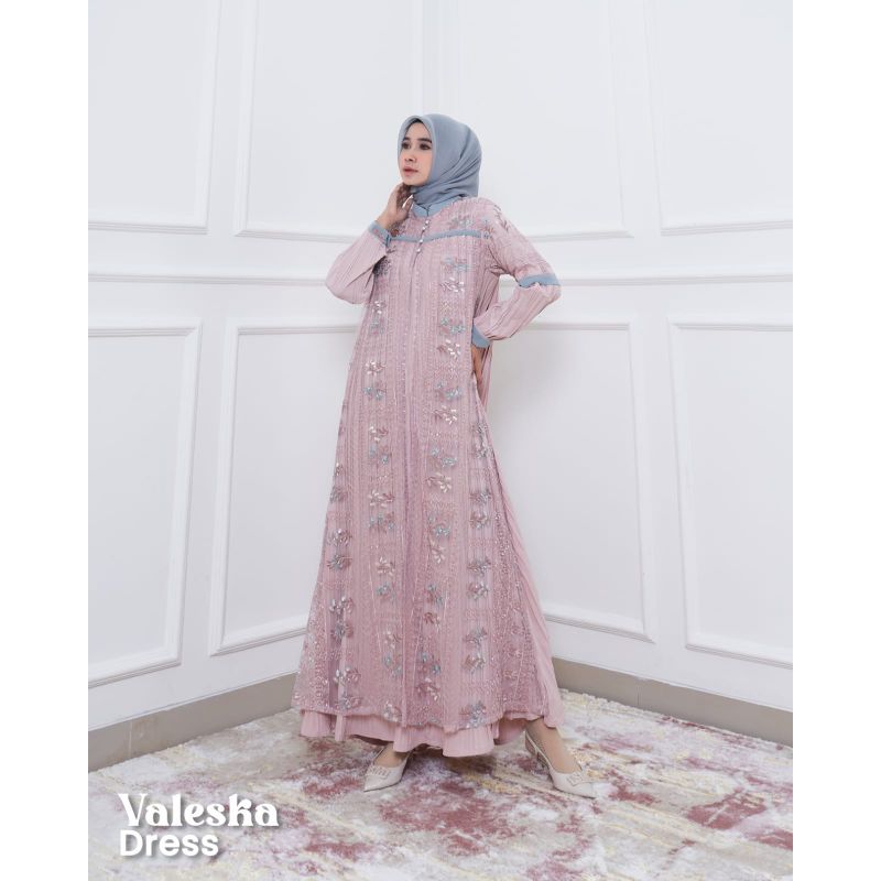 gamis marevi terbaru valeskha  dress original terlaris