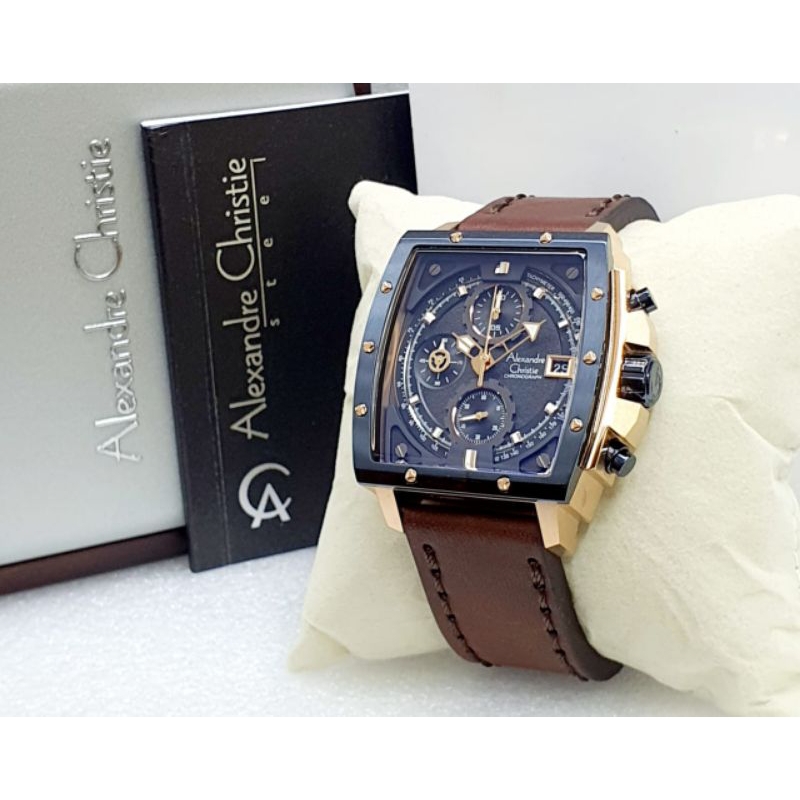 JAM TANGAN ORIGINAL MURAH ALEXANDRE CHRISTIE KEREN UNTUK PRIA TALI RABBER ORIGINAL