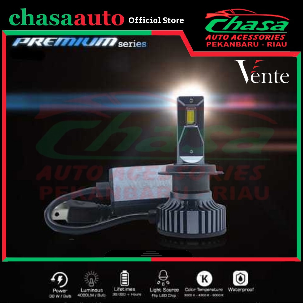 (CHASA)  LED VENTE PREMIUM WHITE 30W 12V H4 H11 HB3 HB4
